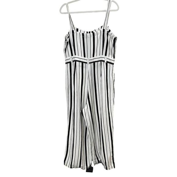 Ann Taylor Loft White & Black Jumpsuit - Size 14 (EUC) - Picture 2 of 7